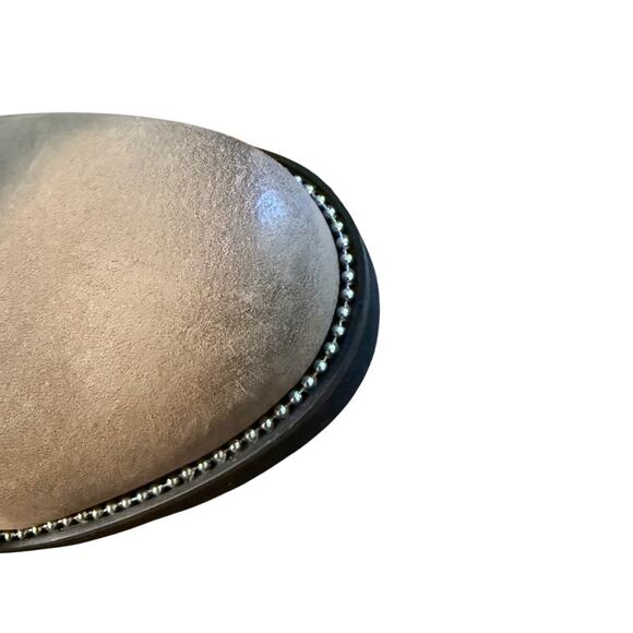 Blondo 8 Rachelle Waterproof Brown Leather STUDDED Combat Boots Taupe Brown - Picture 6 of 8